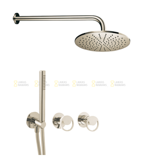 QD MagistroLab Smile potinkinė dušo sistema, 30cm dušo galva