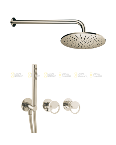 QD MagistroLab Smile potinkinė dušo sistema, 30cm dušo galva