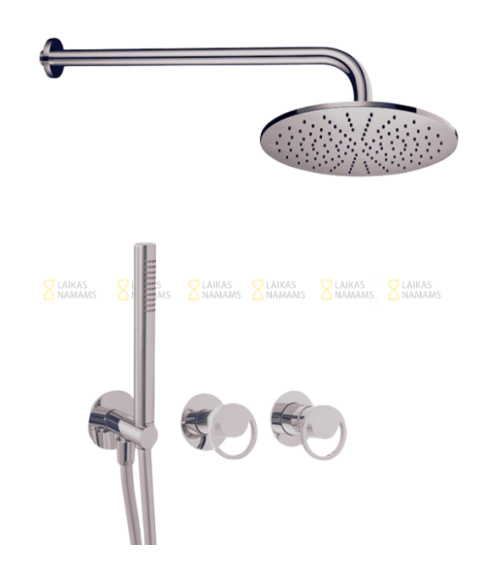 QD MagistroLab Smile potinkinė dušo sistema, 30cm dušo galva