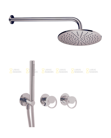 QD MagistroLab Smile potinkinė dušo sistema, 30cm dušo galva