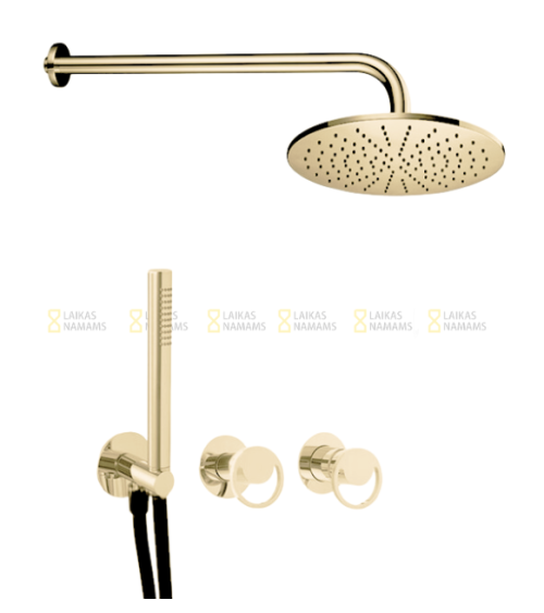 QD MagistroLab Smile potinkinė dušo sistema, 30cm dušo galva