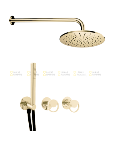 QD MagistroLab Smile potinkinė dušo sistema, 30cm dušo galva