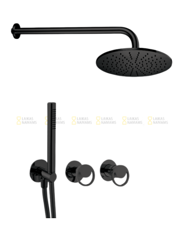 QD MagistroLab Smile potinkinė dušo sistema, 30cm dušo galva