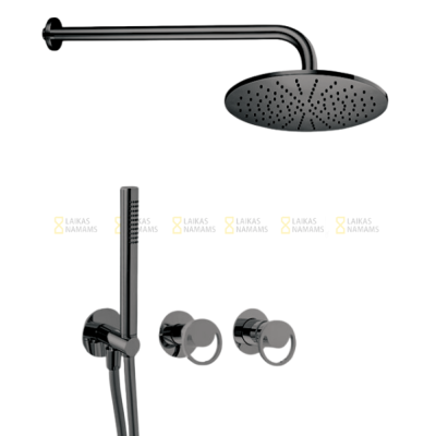 QD MagistroLab Smile potinkinė dušo sistema, 30cm dušo galva