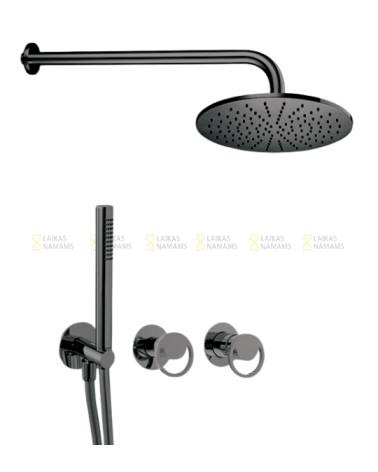 QD MagistroLab Smile potinkinė dušo sistema, 30cm dušo galva