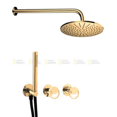 QD MagistroLab Smile potinkinė dušo sistema, 30cm dušo galva