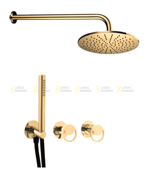 QD MagistroLab Smile potinkinė dušo sistema, 30cm dušo galva