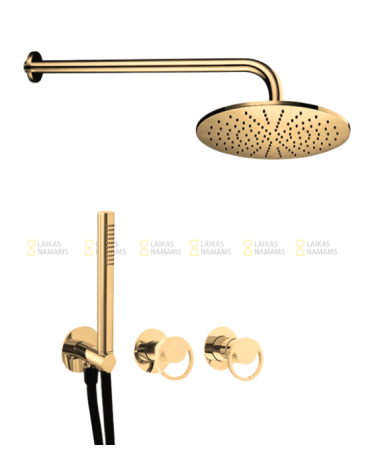 QD MagistroLab Smile potinkinė dušo sistema, 30cm dušo galva