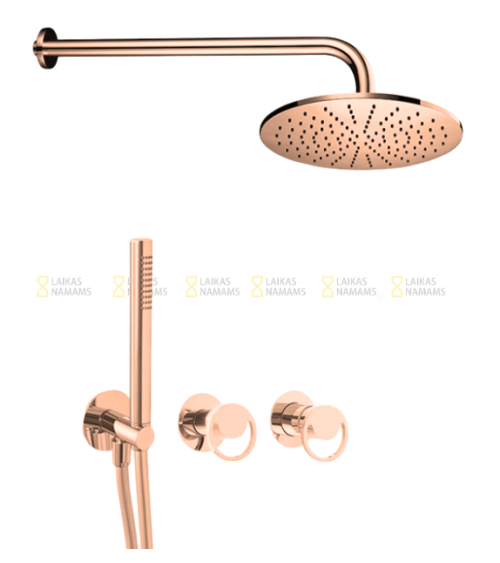 QD MagistroLab Smile potinkinė dušo sistema, 30cm dušo galva