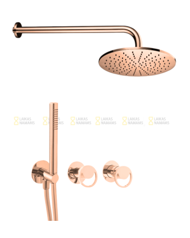 QD MagistroLab Smile potinkinė dušo sistema, 30cm dušo galva