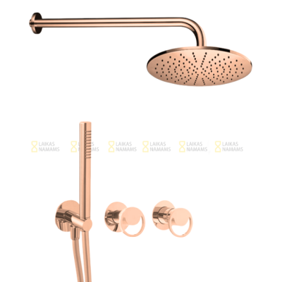 QD MagistroLab Smile potinkinė dušo sistema, 30cm dušo galva