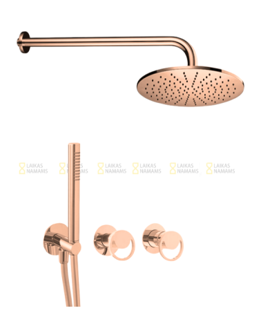 QD MagistroLab Smile potinkinė dušo sistema, 30cm dušo galva