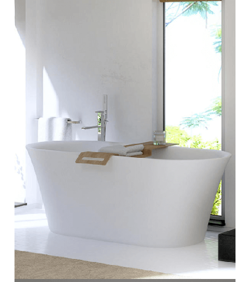 Akmens masės vonia Balteco FIORE 157x72, balta