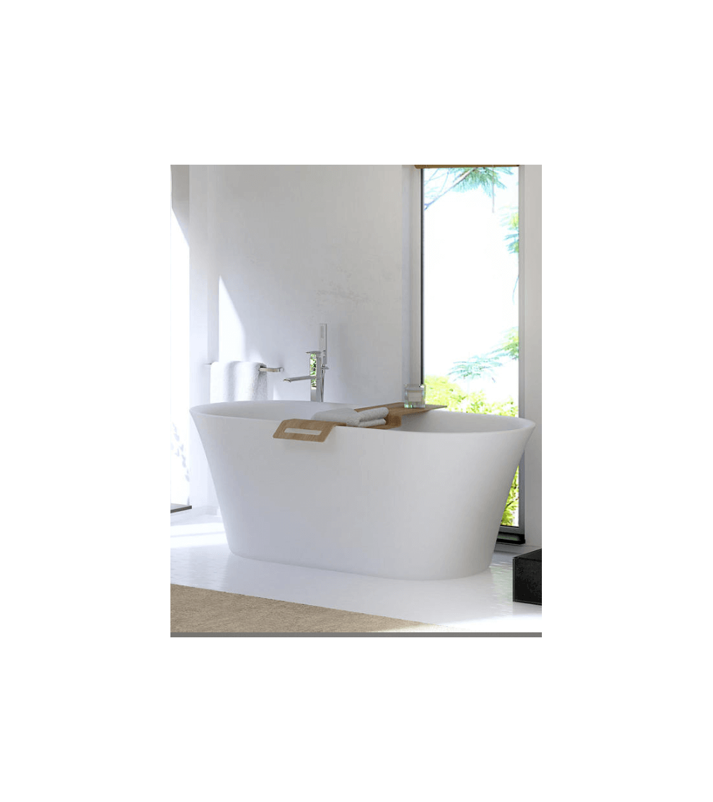 Akmens masės vonia Balteco FIORE 157x72, balta