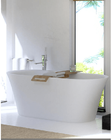 Akmens masės vonia Balteco FIORE 157x72, balta