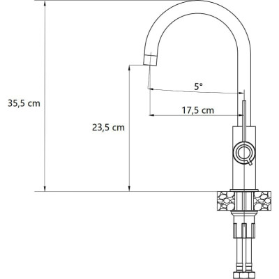 IŠPARDAVIMAS. Quadron virtuvinis maišytuvas JODIE, juoda matinė