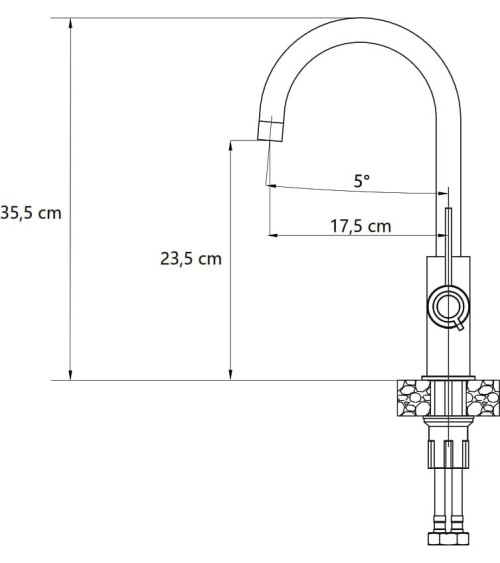 IŠPARDAVIMAS. Quadron virtuvinis maišytuvas JODIE, juoda matinė