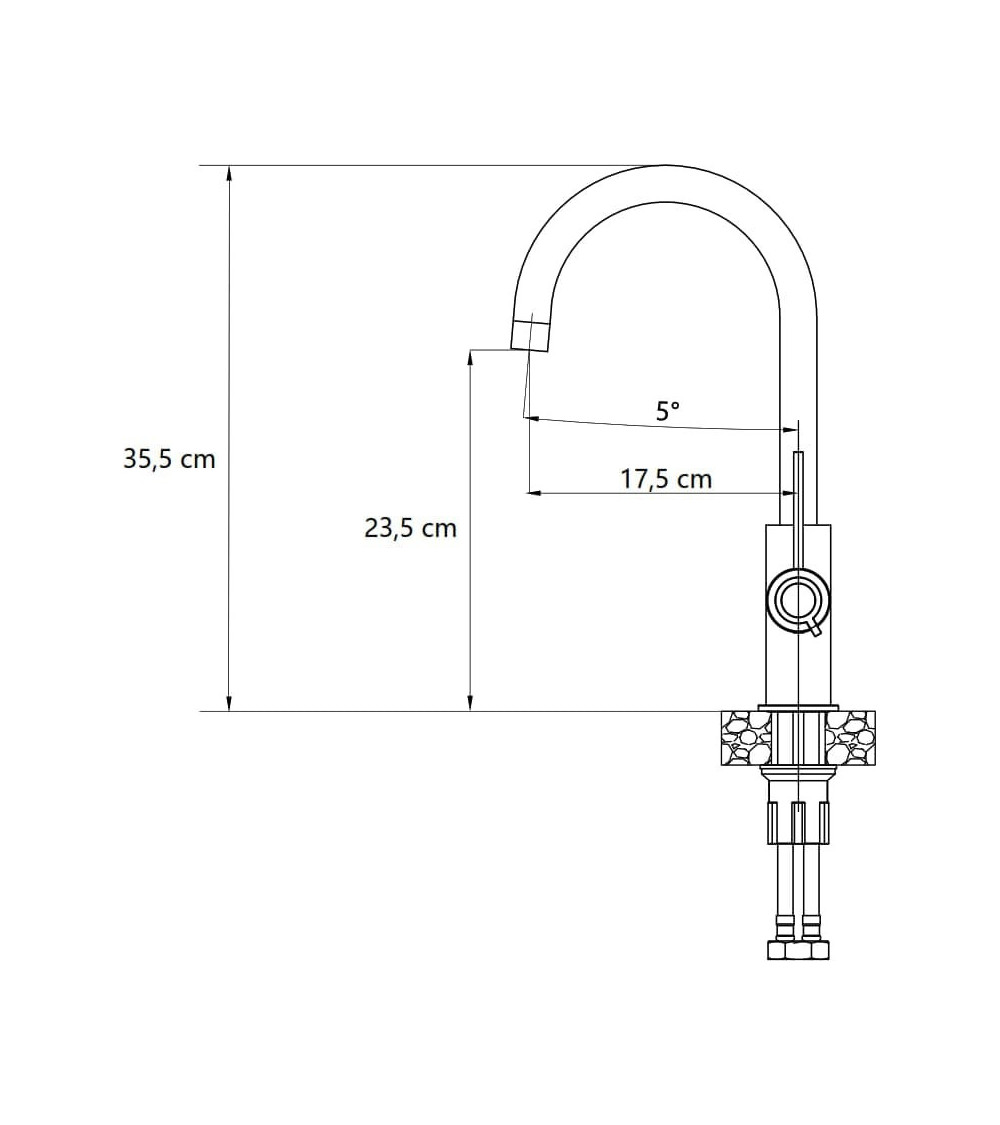 IŠPARDAVIMAS. Quadron virtuvinis maišytuvas JODIE, juoda matinė