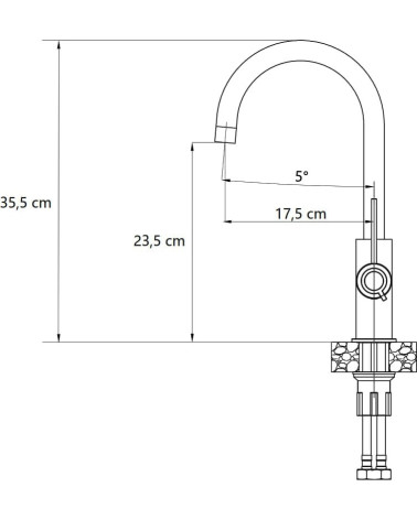 IŠPARDAVIMAS. Quadron virtuvinis maišytuvas JODIE, juoda matinė