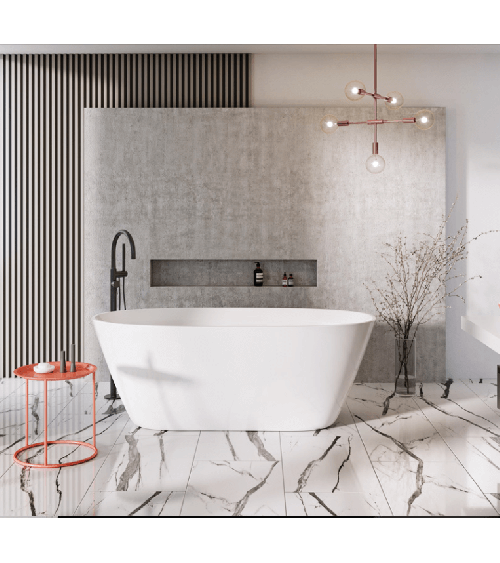 Akmens masės vonia Balteco NIDO 169x79, balta