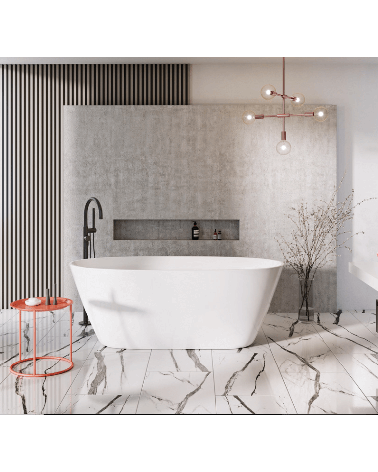 Akmens masės vonia Balteco NIDO 169x79, balta