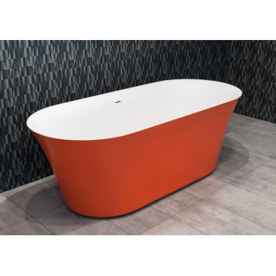 Akmens masės vonia Balteco FIORE 157x72, RAL spalvos šonai