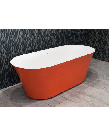 Akmens masės vonia Balteco FIORE 157x72, RAL spalvos šonai