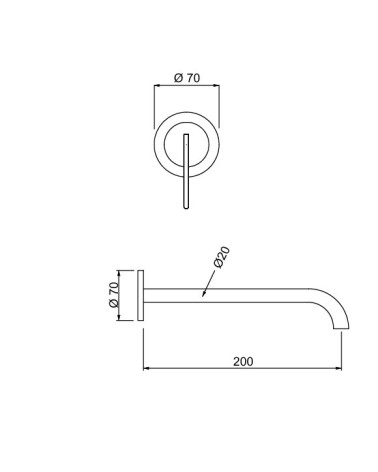 QD MagistroLab Swing sieninis maišytuvas praustuvui, pasirinkite spalvą