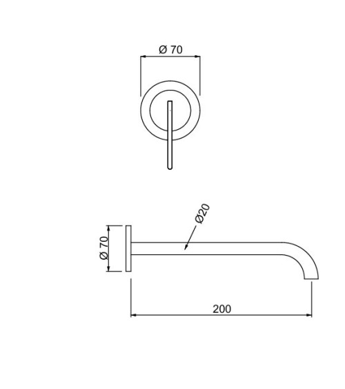 QD MagistroLab Swing sieninis maišytuvas praustuvui, pasirinkite spalvą