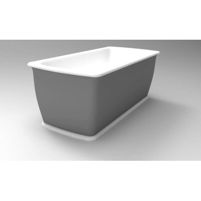 Akmens masės vonia Balteco EPOQUE 168x75, RAL spalvos šonai