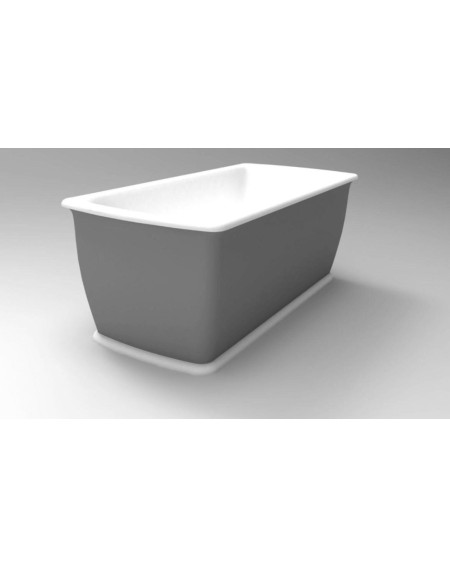 Akmens masės vonia Balteco EPOQUE 168x75, RAL spalvos šonai