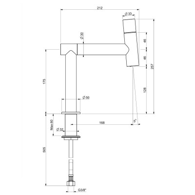 QD MagistroLab Hammer praustuvo maišytuvas, pasirinkite spalvą