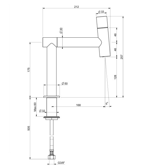 QD MagistroLab Hammer praustuvo maišytuvas, pasirinkite spalvą