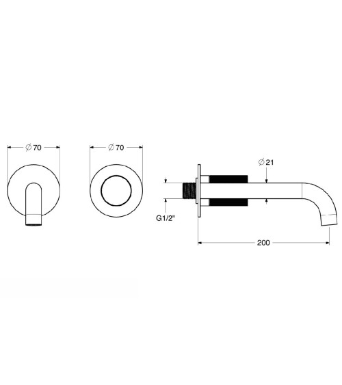 QD MagistroLab GRANO Sieninis praustuvo maišytuvas, be potinkinės dalies, pasirinkite spalvą