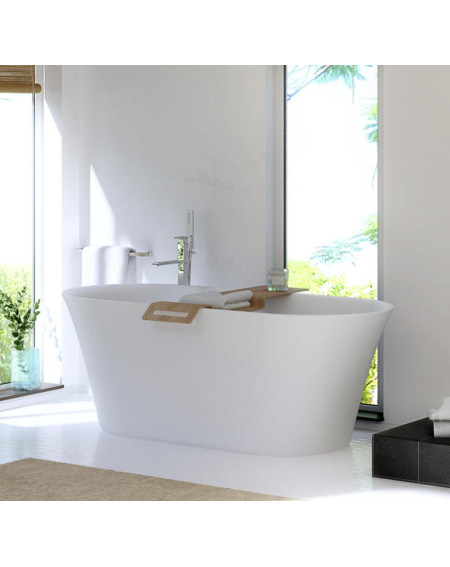 Akmens masės vonia Balteco FIORE 180x82, balta