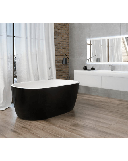 Akmens masės vonia Balteco AZUR 130x70, RAL spalvos šonai