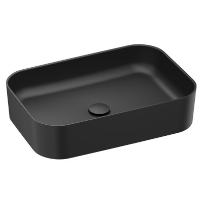 Ravak keraminis praustuvas Ceramic Slim R, be angos perpildymui, antracito matinės spalvos