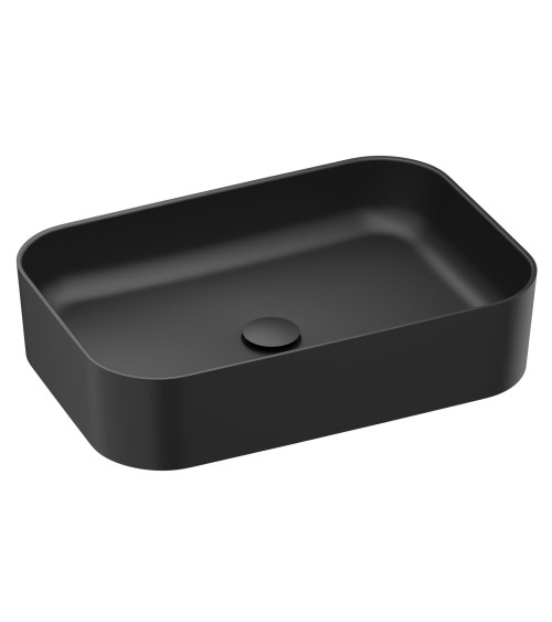 Ravak keraminis praustuvas Ceramic Slim R, be angos perpildymui, antracito matinės spalvos