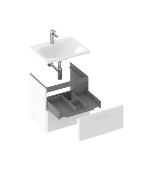 Ravak Balance II pakabinama vonios spintelė praustuvui 80 cm, baltos matinės spalvos