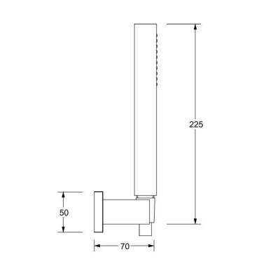 QD MagistroLab rankinio dušelio komplektas: išvadas-laikiklis, dušo žarna 150 cm, rankinis dušelis