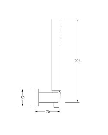 QD MagistroLab rankinio dušelio komplektas: išvadas-laikiklis, dušo žarna 150 cm, rankinis dušelis