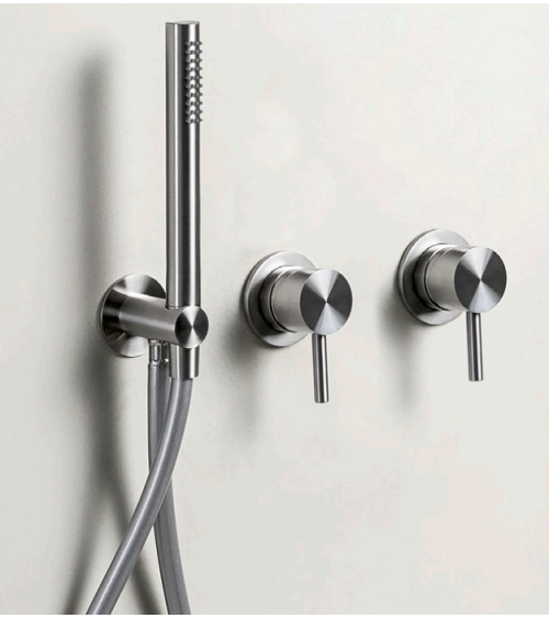 QD MagistroLab TREK nerūdijančio plieno (316L) potinkinis maišytuvas dušo/vonios sistemai