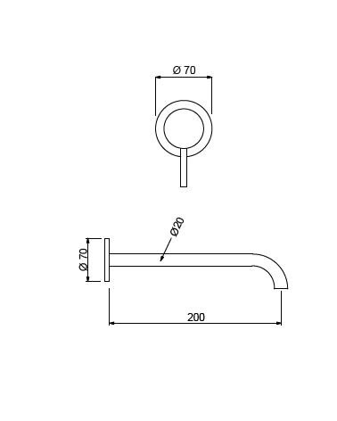QD MagistroLab Curvy 65 sieninis praustuvo maišytuvas, pasirinkite spalvą