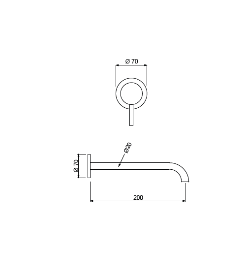 QD MagistroLab Curvy 65 sieninis praustuvo maišytuvas, pasirinkite spalvą
