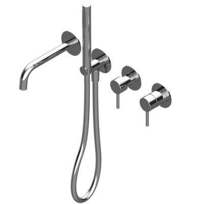 QD MagistroLab Curvy 65 4-ių dalių vonios maišytuvo komplektas (pasirinkite spalvą)