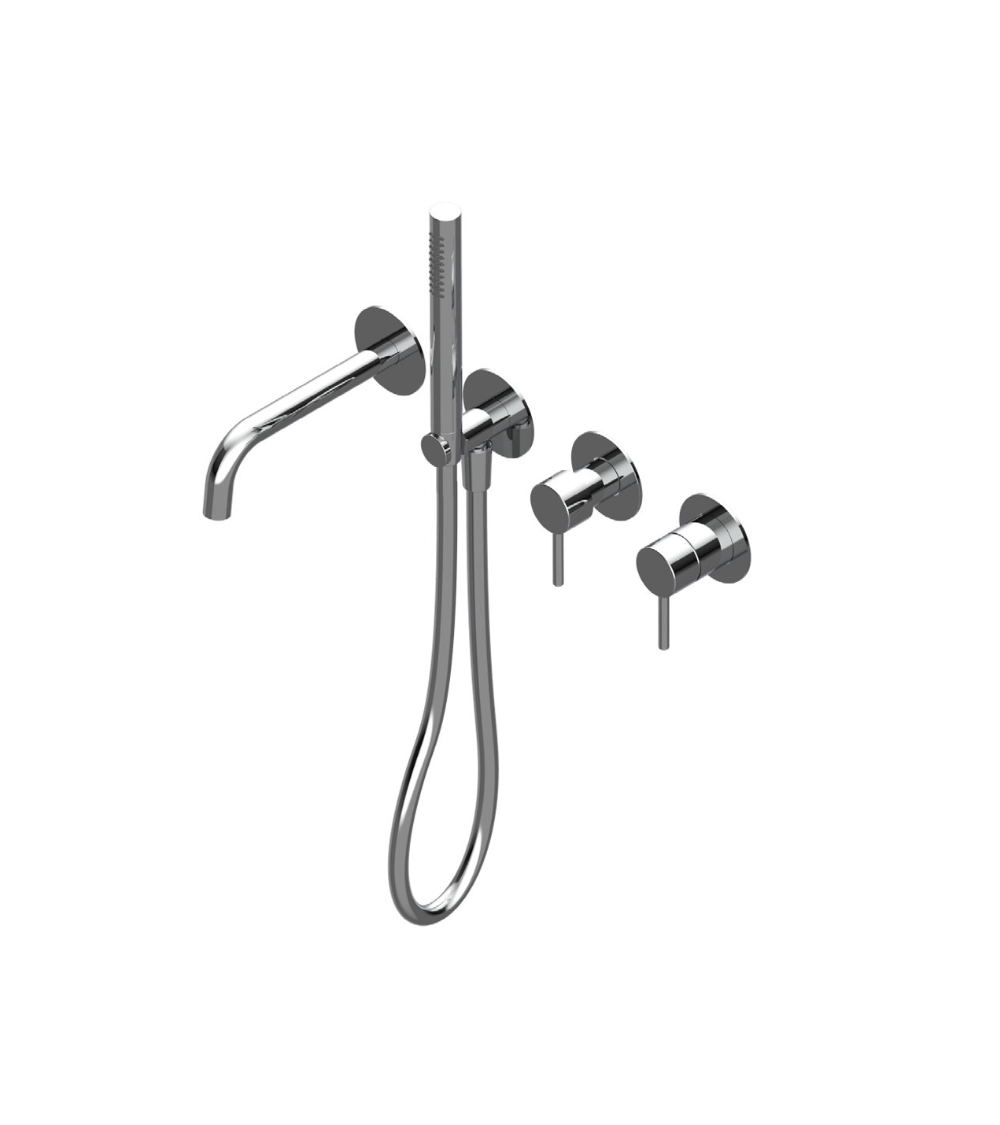 QD MagistroLab Curvy 65 4-ių dalių vonios maišytuvo komplektas (pasirinkite spalvą)