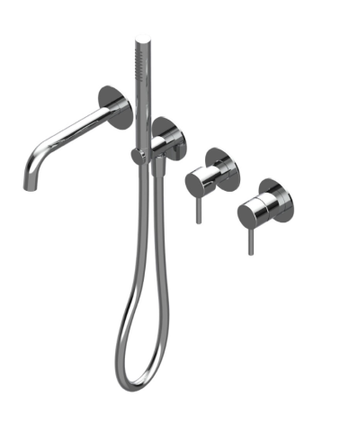 QD MagistroLab Curvy 65 4-ių dalių vonios maišytuvo komplektas (pasirinkite spalvą)