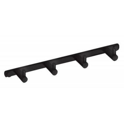 Bemeta Dark Drabužių kabykla su 4 kabliukais (juodos spalvos)