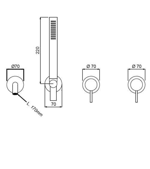 QD MagistroLab TREK sieninis vonios maišytuvas, nerūdijančio plieno