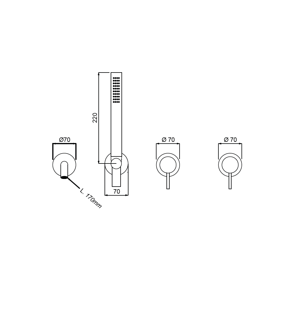 QD MagistroLab TREK sieninis vonios maišytuvas, nerūdijančio plieno